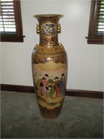 Oriental Porcelain Lacquer Vase-16x16x53