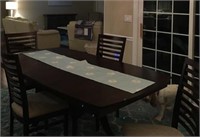 Cherry Wood Dining Table w/4 Chairs-77x41
