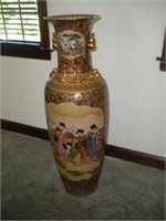 Oriental Porcelain Lacquer Vase-16x16x53