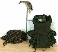 (13) Duck Decoys, Camouflage Net, Decoy Bag