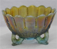Leaf & Beads nut bowl - aqua opal