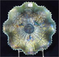 Poinsettia & Lattice ftd ruffled bowl - aqua opal