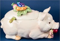 Fitz & Floyd French Market Pig Soup Tureen