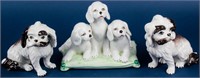 3 Italian Porcelain Dog Figurines Spaniel, Lab