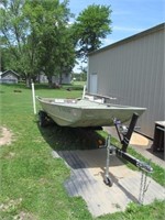 89) 1979 Lowe Big Jon Boat & trailer;