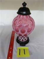 11) Coin Spot Ginger Jar, Pink;