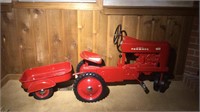 McCormick Farmall pedal tractor and wagon toys