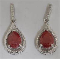 Genuine Ruby Earrings