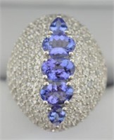 6.76ct Genuine Tanzanite Ring