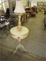 Small Round Pedestal Base Table with drawer &