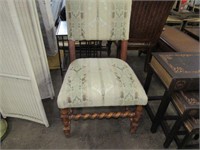 Side Chair Upholstered with Twisted Wood Frame
