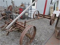 Old Horse Drawn Steel Wheel Wagon