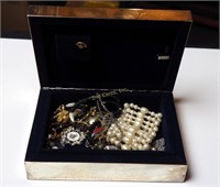 Photo Jewelry Box With Knotted Together Jewelry