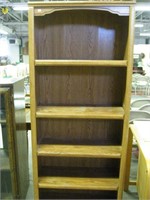 5 Shelf Woodgrain Bookcase 30" W X 72" T