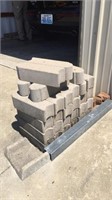 17 Concrete Blocks and 17 Landscaping Stones