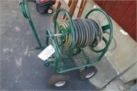 PORTABLE HOSE REEL WITH STEETING CART