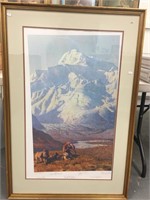 Double matted and framed Fred Machetanz signed and