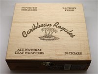 "Caribbean Royales" Wood Cigar Box