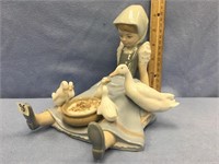approx. 7"x9" Lladro figurine of a girl sitting an