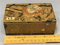 3x5" stone box with fossils          (2)