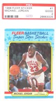 1988 FLEER Michael Jordan SUPER STAR STICKER Card