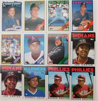 (12) 1986-'88-'89 TOPPS Baseball Trading Cards