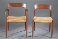 J.L. Moller set of 6 dining chairs.