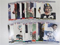 (24) 1990 NFL PRO SET Official Photo & Stat Cards