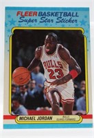 Michael Jordan FLEER 1988 Super Star Sticker