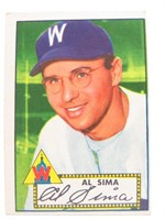 1952 TOPPS Albert Sima Baseball Card # 93