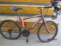 MENS BURGUNDY SUPERCYCLE STORM MTN BIKE