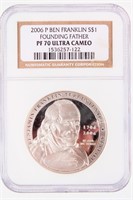 Coin 2006-P Benjamin Franklin Dollar PR NGC