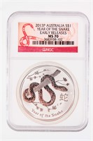 Coin 2013-P  Australia Silver Dollar NGC