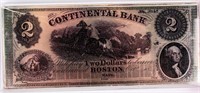 Coin $2 Continental Bank Silver Bar 4 Ounces