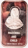 Coin 1 Ounce Silver Bar Lady Madonna Design