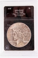 Coin 1935-S Peace Dollar Certified VG