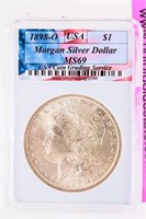 Coin 1898-O Morgan Silver Dollar Certified MS69