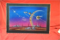 Framed Foil Saturn Print