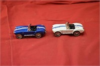 (2) Shelby Cobra 427 Model Cars - Blue & White