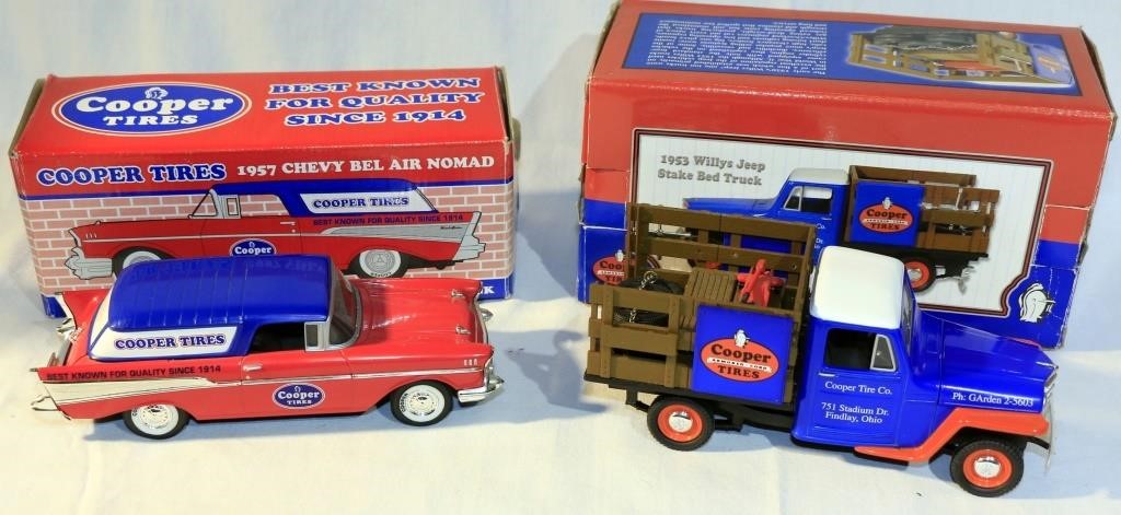 2 Diecast Cooper Tire Banks 53 Willys 57 Chev Wagn | Big Al's Auction