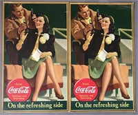 (2) 1941 Coca Cola Cardboard Advertising Signs