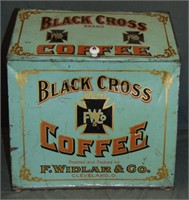 Black Cross Coffee Store Counter Bin