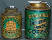 McLaughlin's Coffee Lot of Two Tins.