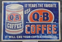 Q-B Coffee Advertising Sign.