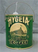 Hygeia Coffee Tin. Five Pound Tin.