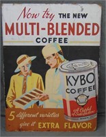 Kybo Coffee Cardboard Sign.
