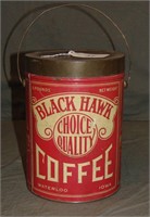 Black Hawk Coffee. 5 Pound Tin.