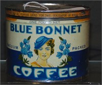 Blue Bonnet One Pound Coffee Tin