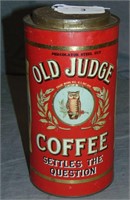 Old Judge Three Pound Coffee Tin.