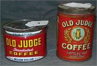 Old Judge Coffee Lot of Two.